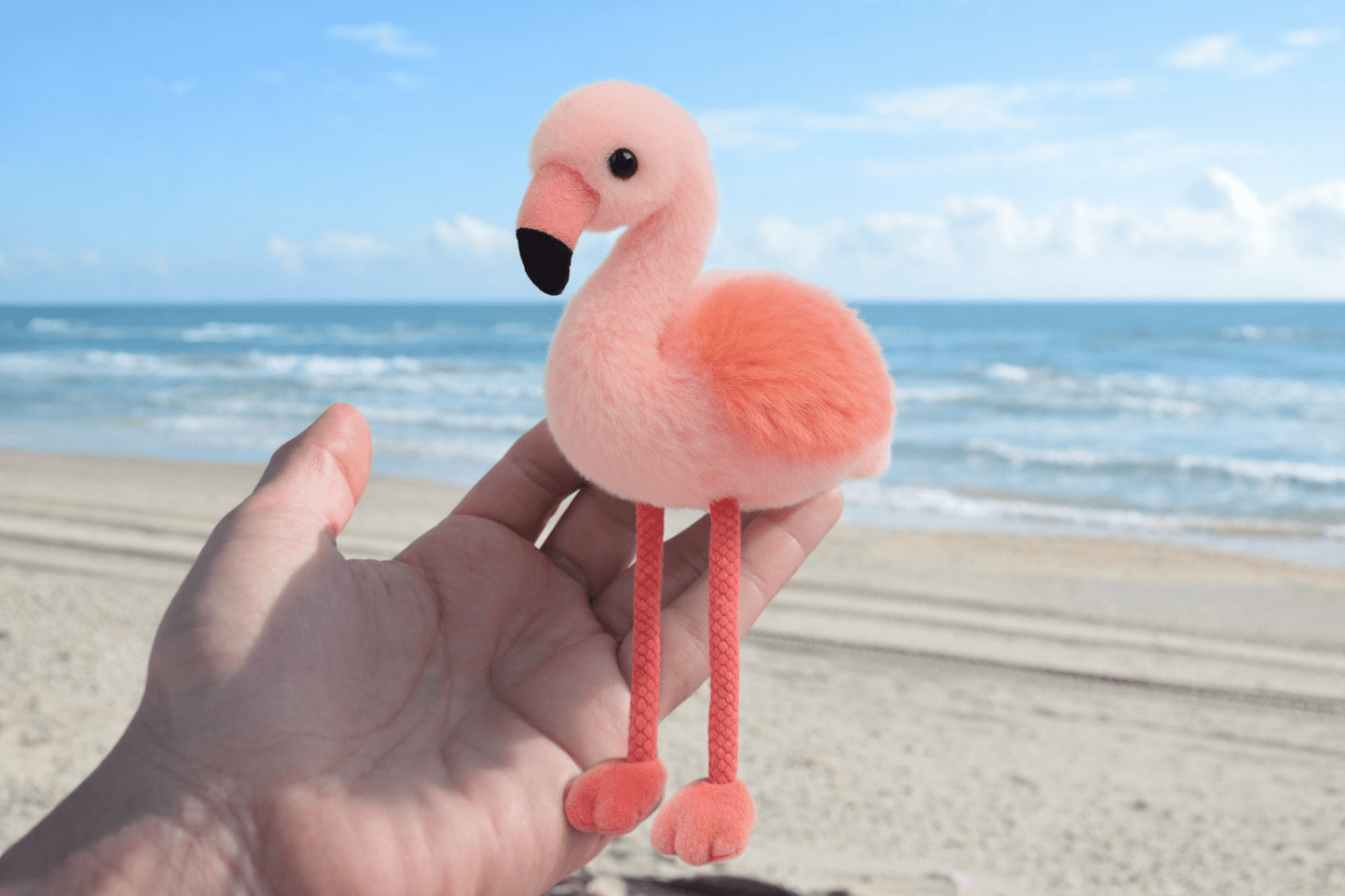 Llavero De Peluche Flamenco Rosa