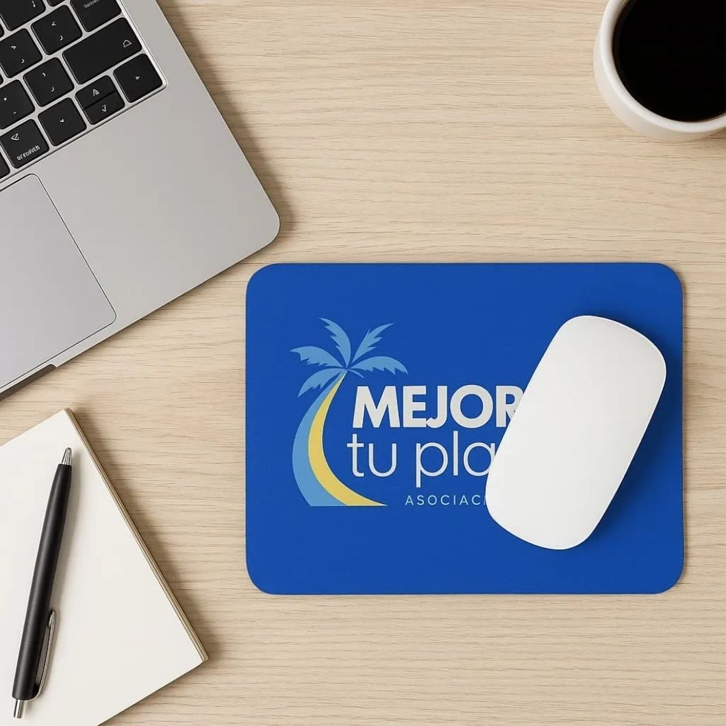 Mouse Pad Antideslizante Suave Y Azul